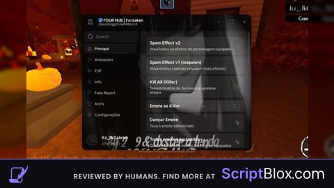 FourHub ESP Spam Kill Emotes Speed