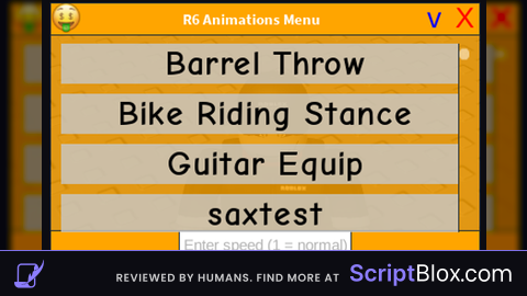 R6 Animations Menu By Me Version 2