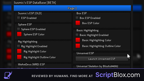 Universal ESP Database