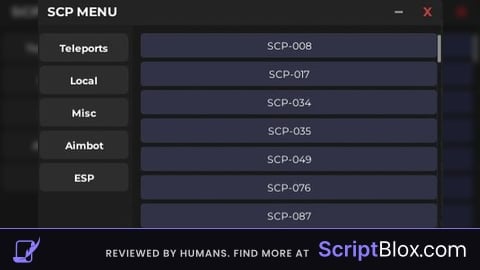SCP MENU