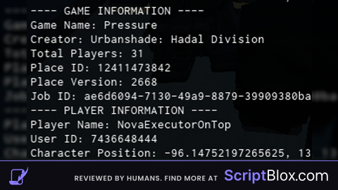 Game info script