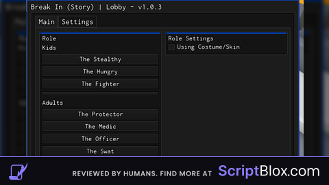 OP Break In script