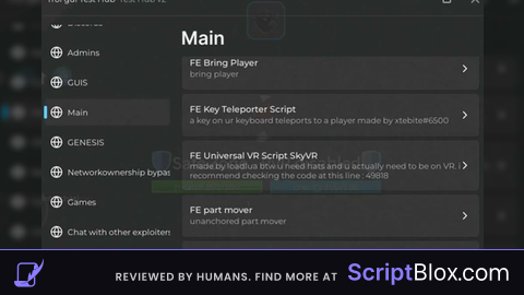 Universal script test hub Key  is 11