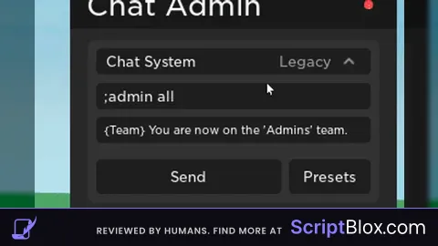 Roblox Chat Admin Script