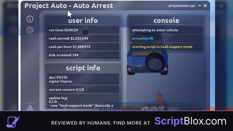 ProjectAuto AutoFarm Scripts Autorob and AutoArrest
