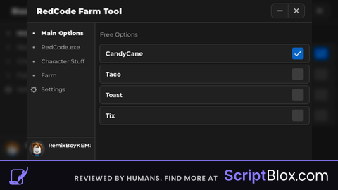 RedCode Farm Tool (Free Emotes and Some tools!!)