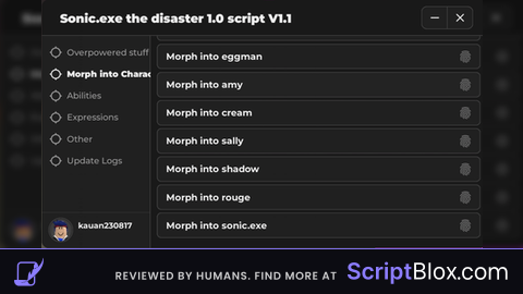 Sonic.exe script (GAME CLOSED)
