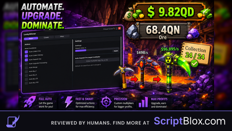 Auto Collect Ore Money Auto Deposit Ore Auto Upgrade Buy etc
