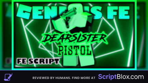 FE Dearsister Pistol Hat Script UNIVERSAL DA HOOD SUPPORT