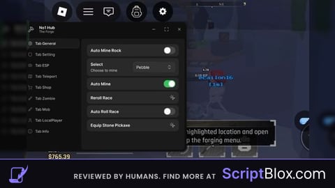 Script auto mine auto kill auto tp NO KEY