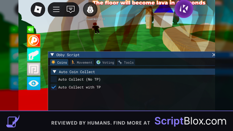 The Floor Is LAVA Script Auto Collect Coin