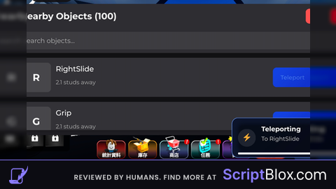 Player search and tp object scripts