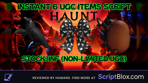 Roblox  FIXED instant 6 UGC items script