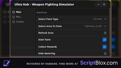 START FARM COLLECT REWARDS HIDE NAMETAG