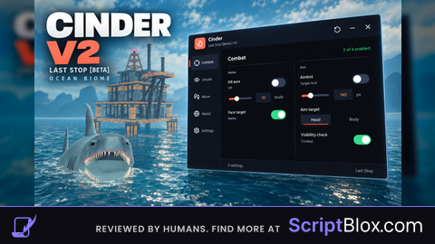 CINDER V2 | Kill Aura, Aimbot, ESP + Ocean Auto Farm