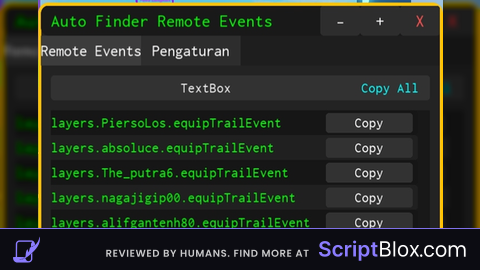Remote events finder