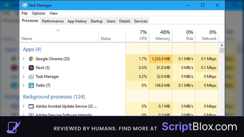 Open task manager in solara
