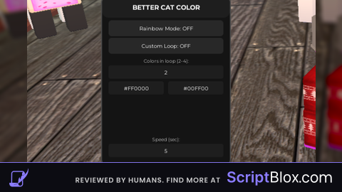 Free rainbow mode and custom loop color