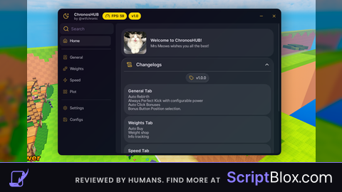 ChronosHUB May 10 Update: Perfect Kick, Autofarm & MORE!