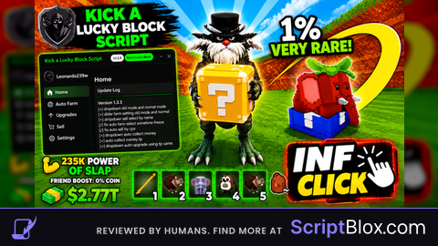 Inf click unlock lucky perfect kick auto train and more