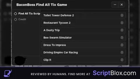 Find All tix Game