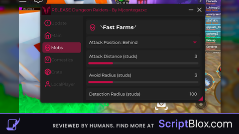 RELEASE Dungeon Raiders Script V4 Fast Farm And More Keyless