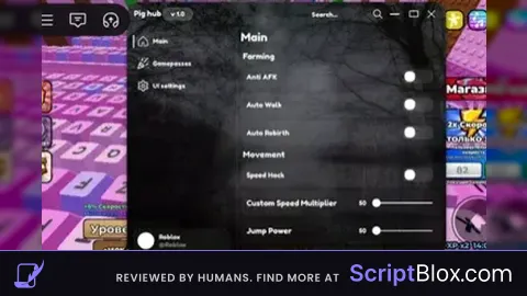 Unlock Gamepass   Auto farm speed  Speed bypass