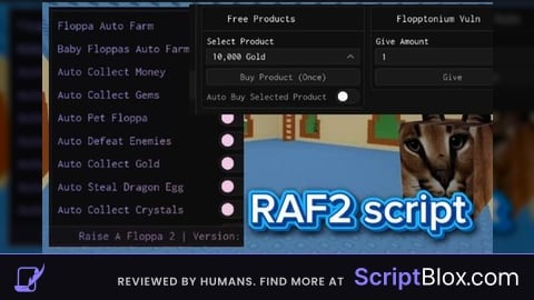 RAF2 script INF gold and money