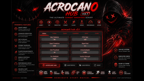 Acrocan0 Universal And supports combat warriors anti ban hub - Universal script preview
