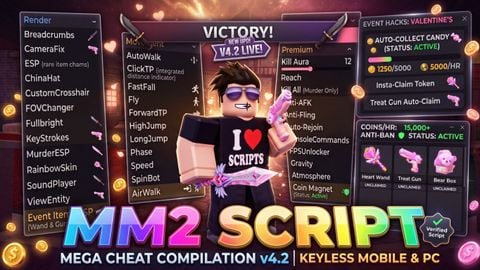 MM..2 Script Keyless AutoFarm Aimbot Esp Updated Tools+Safe - Unknown script preview