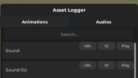 Asset Logger (Animation &amp; Audio *More Features Coming Soon*) - Universal script preview