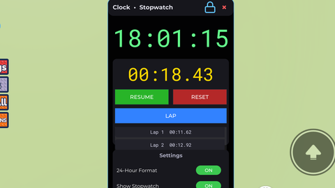 Real-time Clock &amp; Stopwatch - Universal script preview