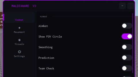 Universal Aimbot Open Source MaldixWare Remake - Universal script preview