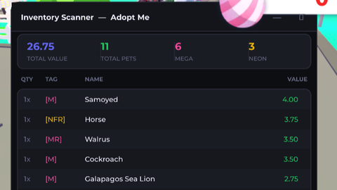 INVENTORY FETCHER VALUE [ SAFE ]  KEYLESS - Universal script preview