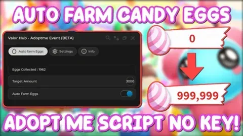AUTO FARM CANDY. V2 [ USE BEFORE PATCH ] TOP KEYLESS l A.D.M - Universal script preview