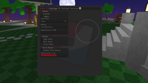 Univerasl aimbot script with changeable FOV settings - Universal script preview
