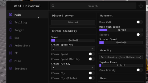 Wisl Universal - Universal script preview