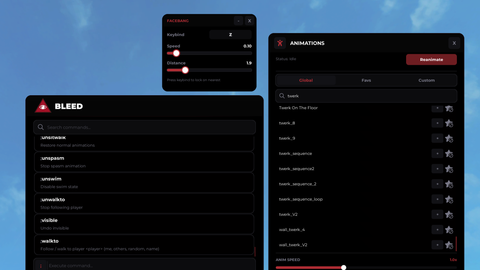 BLEED ADMIN NSFW EMOTES INAPROPIATE COMMANDS - Universal script preview