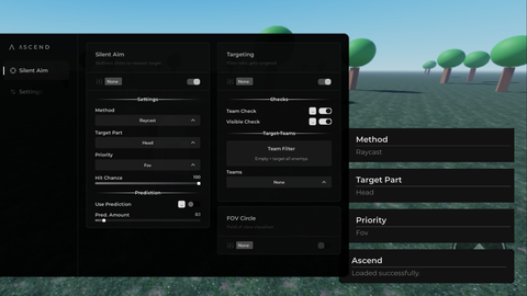 Universal Silent Aim 48HOURS KEYLESS FREE - Universal script preview