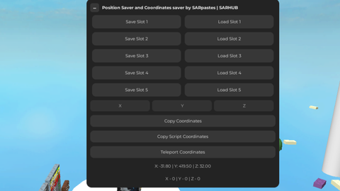 position and coordinates saver I universal and undetected - Unknown script preview