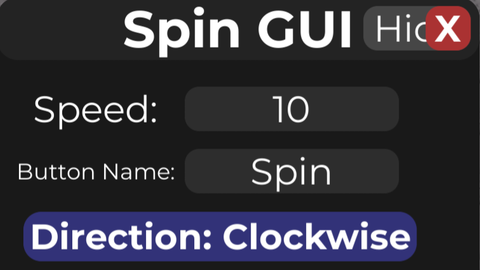 FE Spin GUI - Unknown script preview