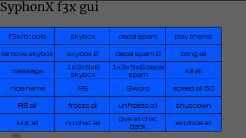 SyphonX f3x abuse gui - Unknown script preview