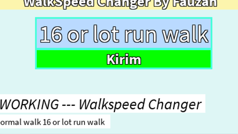 Universal Script WalkSpeed Gui - Unknown script preview