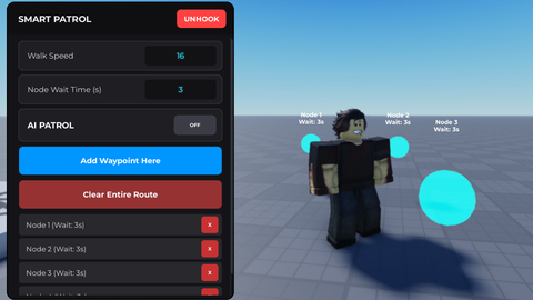 PATROL OR PATH WALK script KeyLess - Unknown script preview