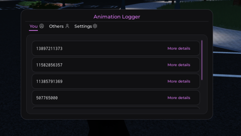 Animation Logger - Unknown script preview