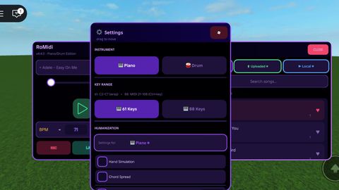 RoMidi a Roblox Auto Piano and Drum Script - Unknown script preview