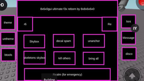 8x6x0gui ultimate f3x reborn by 8x8x6x6x0 - Unknown script preview