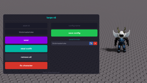 Fake Larpx v5 outfit copier - Unknown script preview