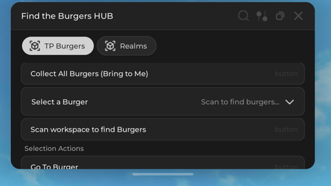 Find the Burgers HUB - Universal script preview