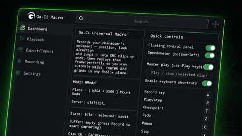 GaCi Macro Auto Walk - Unknown script preview